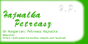 hajnalka petreasz business card